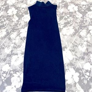 Zara Ribbed Navy Tank Dress